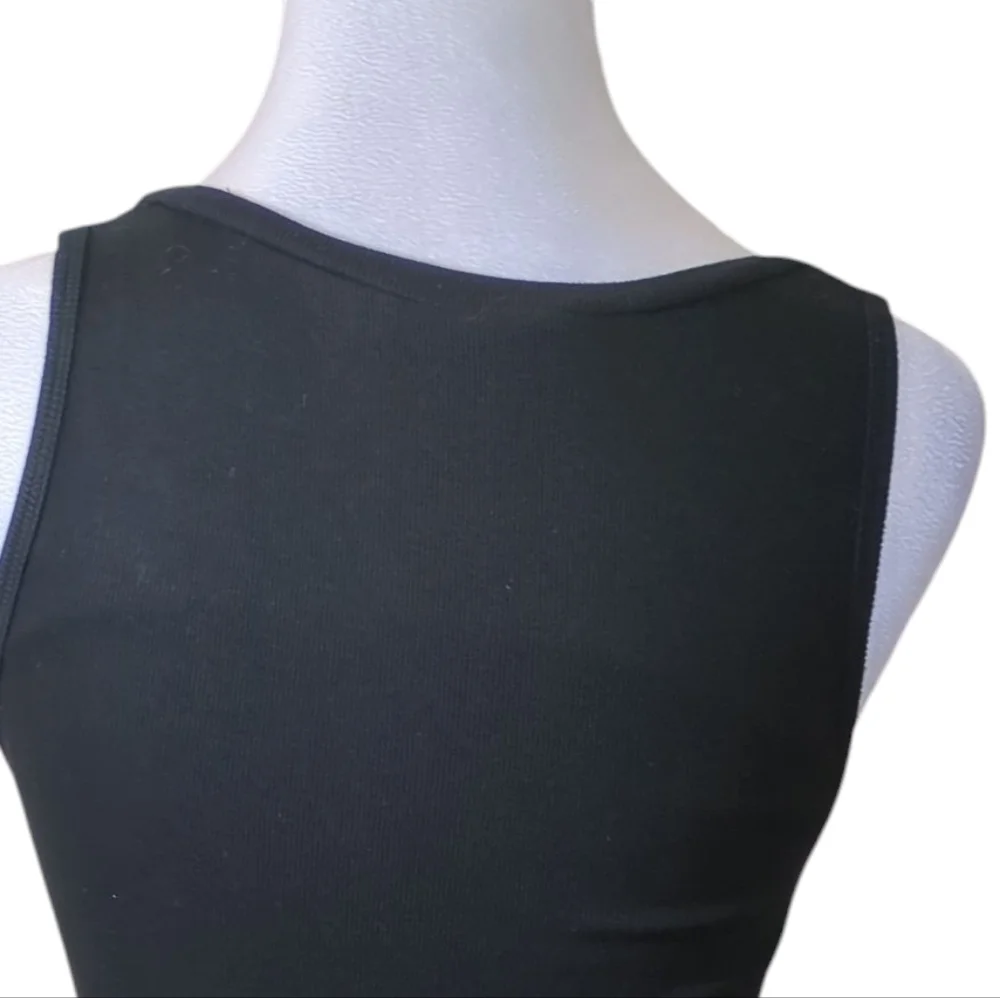 Olivaceous Black Button-Front Dress Size s 95%Rayon